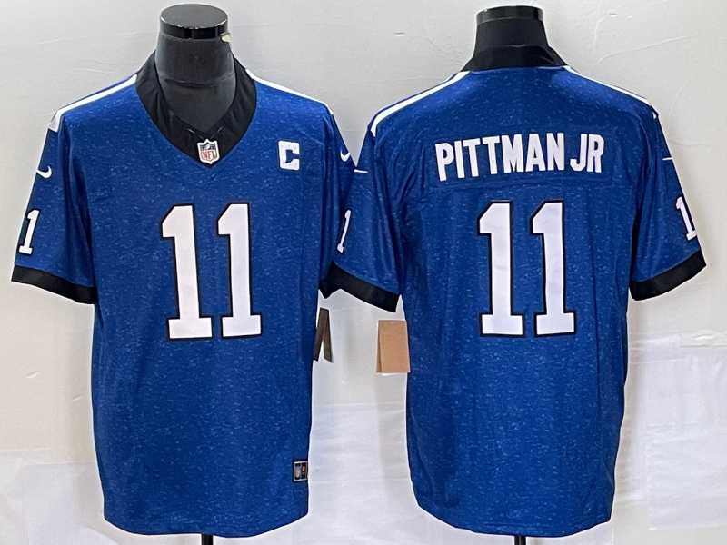Men%27s Indianapolis Colts #11 Michael Pittman Jr Royal 2023 FUSE Indiana Nights Limited Stitched Jersey->indianapolis colts->NFL Jersey